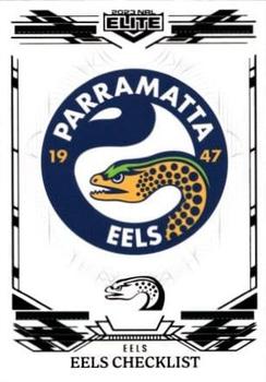 2023 NRL Traders Elite - Mojo Black #MB091 Parramatta Eels Checklist Front